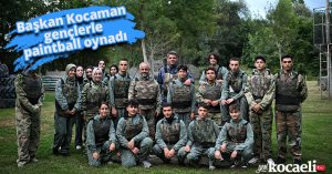 Başkan Kocaman gençlerle paintball oynadı