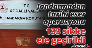 Jandarmadan tarihi eser operasyonu: 133 sikke ele geçirildi