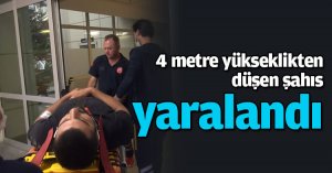 4 metre yükseklikten düşen şahıs yaralandı
