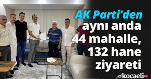 AK Parti’den aynı anda 44 mahalle,  132 hane ziyareti