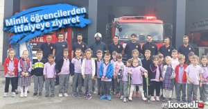 Minik öğrencilerden itfaiyeye ziyaret