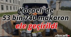 Kocaeli'de 53 bin 740 makaron ele geçirildi