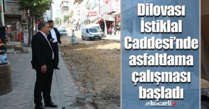 Dilovası İstiklal Caddesi’nde asfaltlama çalışması başladı  