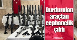 Durdurulan araçtan cephanelik çıktı