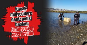 Kaçak midyecilere deniz polisi baskını: 5 midyeciye ceza kesildi