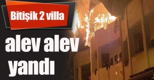 Bitişik 2 villa alev alev yandı
