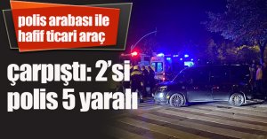 Kocaeli'de polis arabası ile hafif ticari araç çarpıştı: 2’si polis 5 yaralı