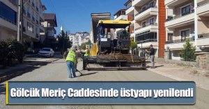 Gölcük Meriç Caddesinde üstyapı yenilendi