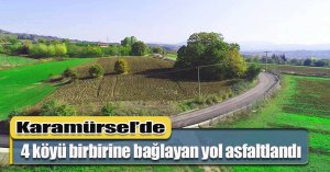 Karamürsel’de 4 köyü birbirine bağlayan yol asfaltlandı