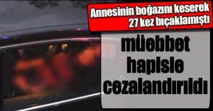 Annesinin boğazını keserek 27 kez bıçaklamıştı, müebbet hapisle cezalandırıldı