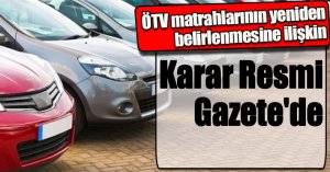 ÖTV matrahlarının yeniden belirlenmesine ilişkin karar Resmi Gazete'de