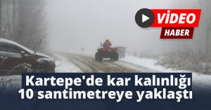 Kartepe'de kar kalınlığı 10 santimetreye yaklaştı