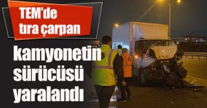  TEM’de tıra çarpan kamyonetin sürücüsü yaralandı