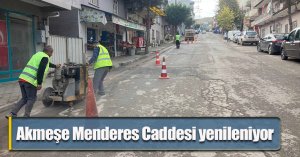 Akmeşe Menderes Caddesi yenileniyor