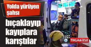 Yolda yürüyen şahsı bıçaklayıp kayıplara karıştılar