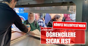 Öğrencilere sıcak çorba ikramı