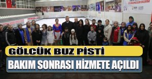 GÖLCÜK BUZ PİSTİ BAKIM SONRASI HİZMETE AÇILDI