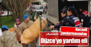 Kocaeli jandarmasından Düzce’ye yardım eli