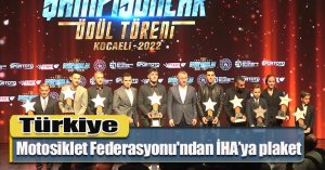 Türkiye Motosiklet Federasyonu'ndan İHA’ya plaket