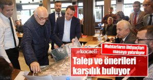 Muhtarların ihtiyaçları masaya yatırılıyor talep ve önerileri karşılık buluyor