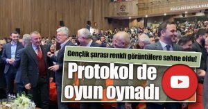 Gençlik şurası renkli görüntülere sahne oldu! Protokol de oyun oynadı