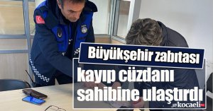 Büyükşehir zabıtası kayıp cüzdanı sahibine ulaştırdı