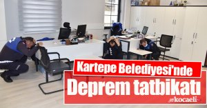 Kartepe Belediyesi'nde deprem tatbikatı