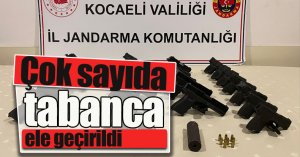 Çok sayıda tabanca ele geçirildi