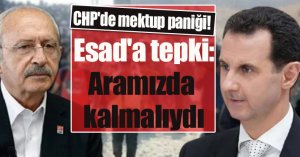 CHP'de mektup paniği! Esad'a tepki: Aramızda kalmalıydı