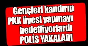 Gençleri kandırıp PKK üyesi yapmayı hedefliyorlardı, polis yakaladı