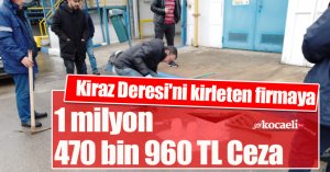Bakanlıktan Kiraz Deresi'nde kirliliğe neden olan firmaya ceza
