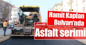 Hamit Kaplan Bulvarı’nda asfalt serimi