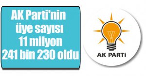 AK Parti'nin üye sayısı 11 milyon 241 bin 230 oldu