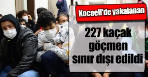 Kocaeli'de yakalanan 227 kaçak göçmen sınır dışı edildi