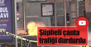 Şüpheli çanta trafiği durdurdu