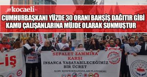  CUMHURBAŞKANI YÜZDE 30 ORANI BAHŞİŞ DAĞITIR GİBİ KAMU ÇALIŞANLARINA MÜJDE OLARAK SUNDU