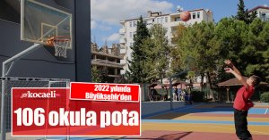 2022 yılında Büyükşehir’den 106 okula pota