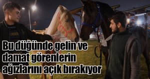 Bu düğünde gelin ve damat görenlerin ağızlarını açık bırakıyor