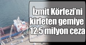 İzmit Körfezi’ni kirleten gemiye 12,5 milyon ceza