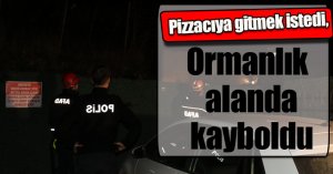 Pizzacıya gitmek istedi, ormanlık alanda kayboldu