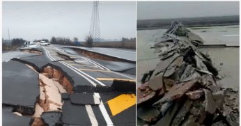 Deprem sonrası çok sayıda kentte yollar yarıldı