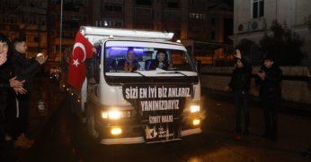 İzmit Belediyesi'nin 42’nci yardım aracı yola çıktı