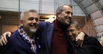 3 efsane golcü yan yana geldi