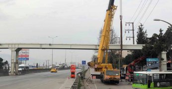 Çenesuyu üstgeçidinin köprü montajı yapıldı