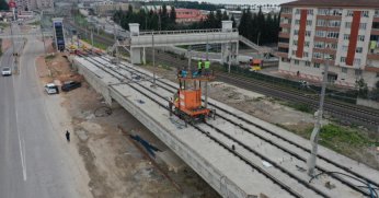 Kuruçeşme tramvayda ray imalatı tamamlandı