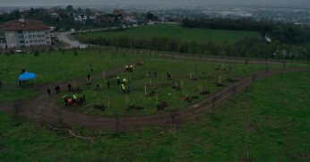 Azerbaycan ve Türkiye Kardeşliği Ormanına Haydar Aliyev’in anısına 100 fidan