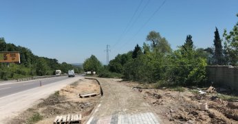 Ormanya üst geçide durak cebi yapılıyor