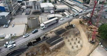 Darıca Osmangazi Köprüsü  için 97 adet fore kazık çakılıyor