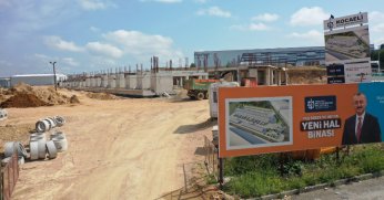 Yeni hal binasında ilerleme yüzde 40