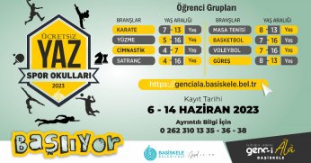 Başiskele Belediyesi Yaz Spor Okulları’na Kayıtlar Başlıyor       
